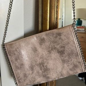 Metallic Pink Chain Purse
